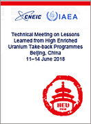 Technical Meeting on Lessons Learned from High Enriched Uranium Take-Back Programmes, Beijing, China, 11-14 June 2018