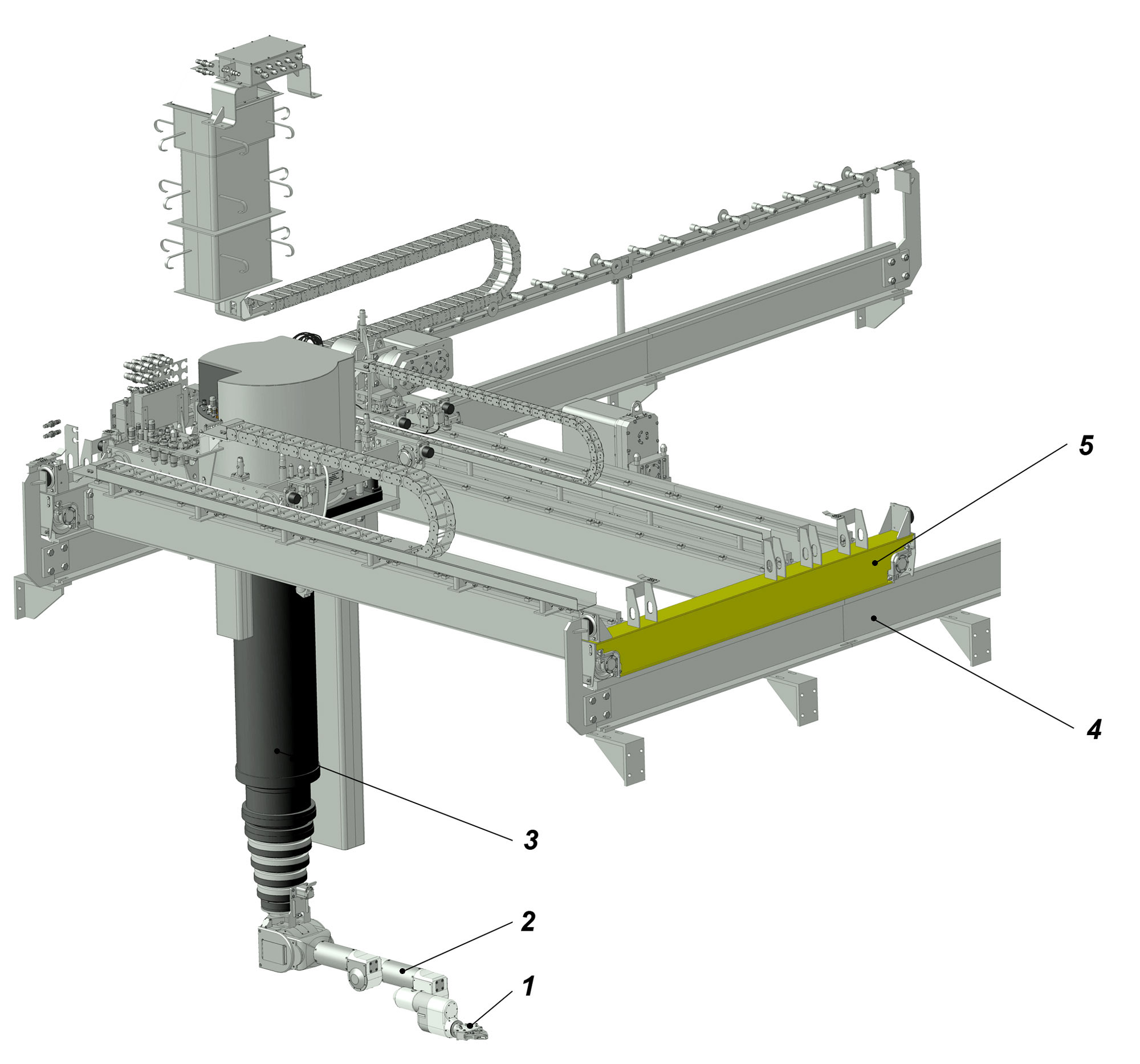 3D-модель манипулятора мостового типа